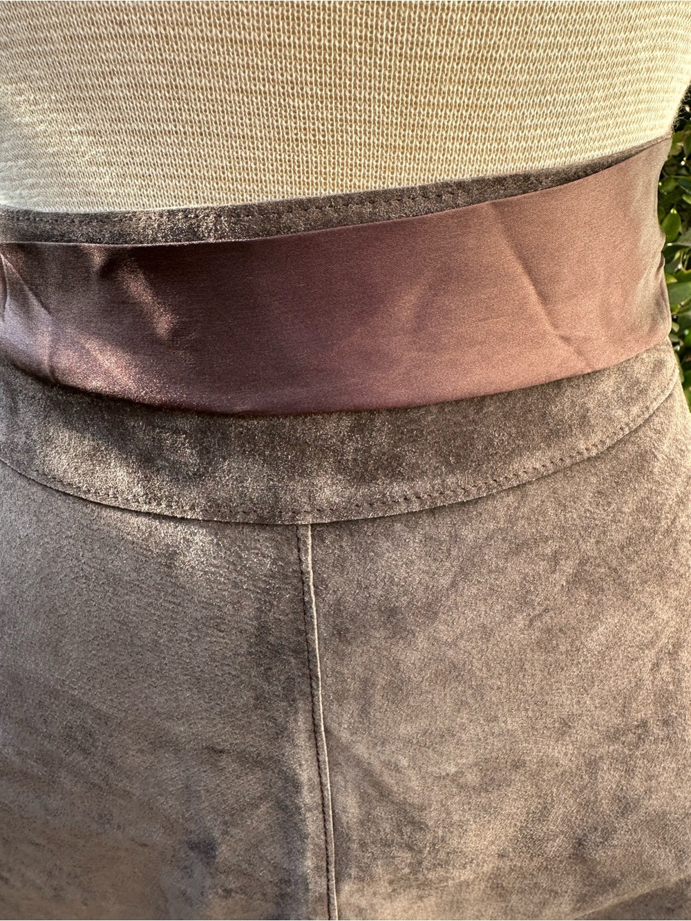 bebe cool brown Suede A-Line Mini Skirt - Picture 4 of 6